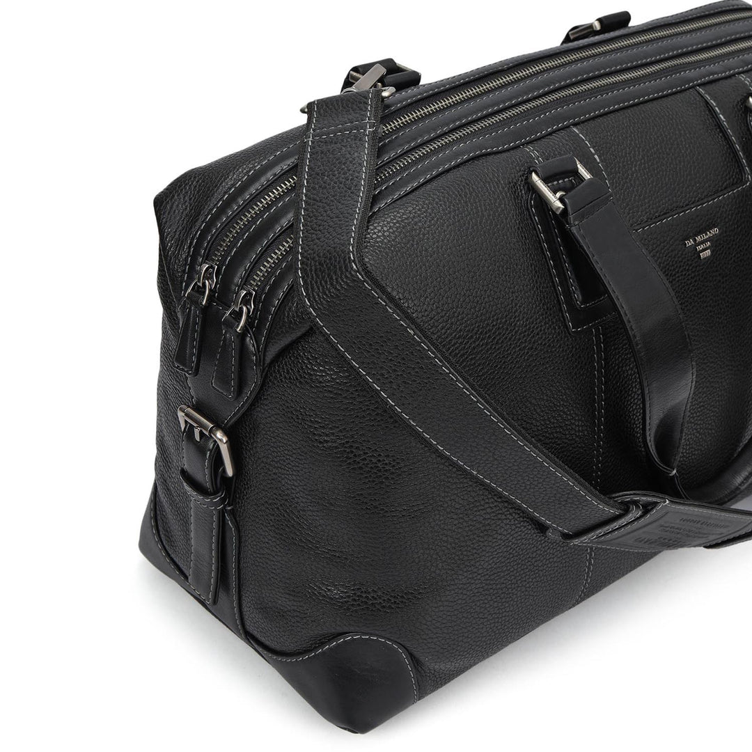 Wax Leather Luggage - Black
