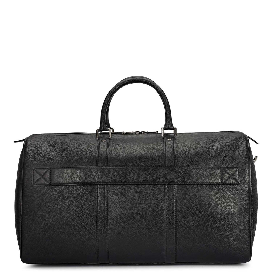 Fur Wax Leather Luggage - Off White & Black