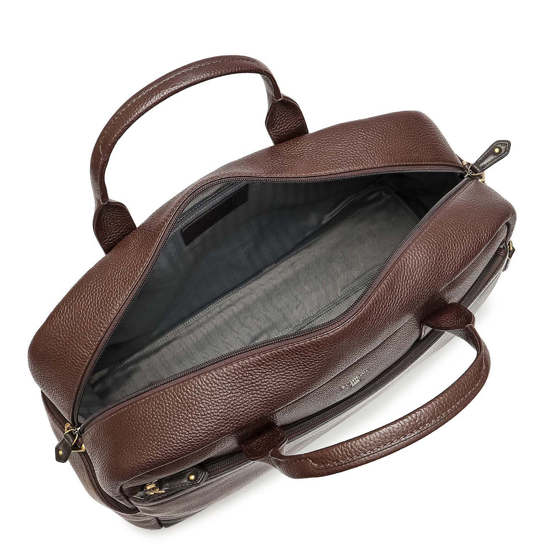 Wax Leather Luggage - Chocolate