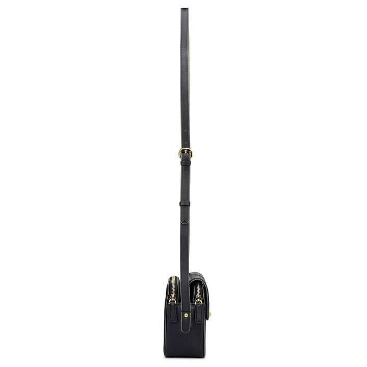 Small Franzy Leather Sling - Black