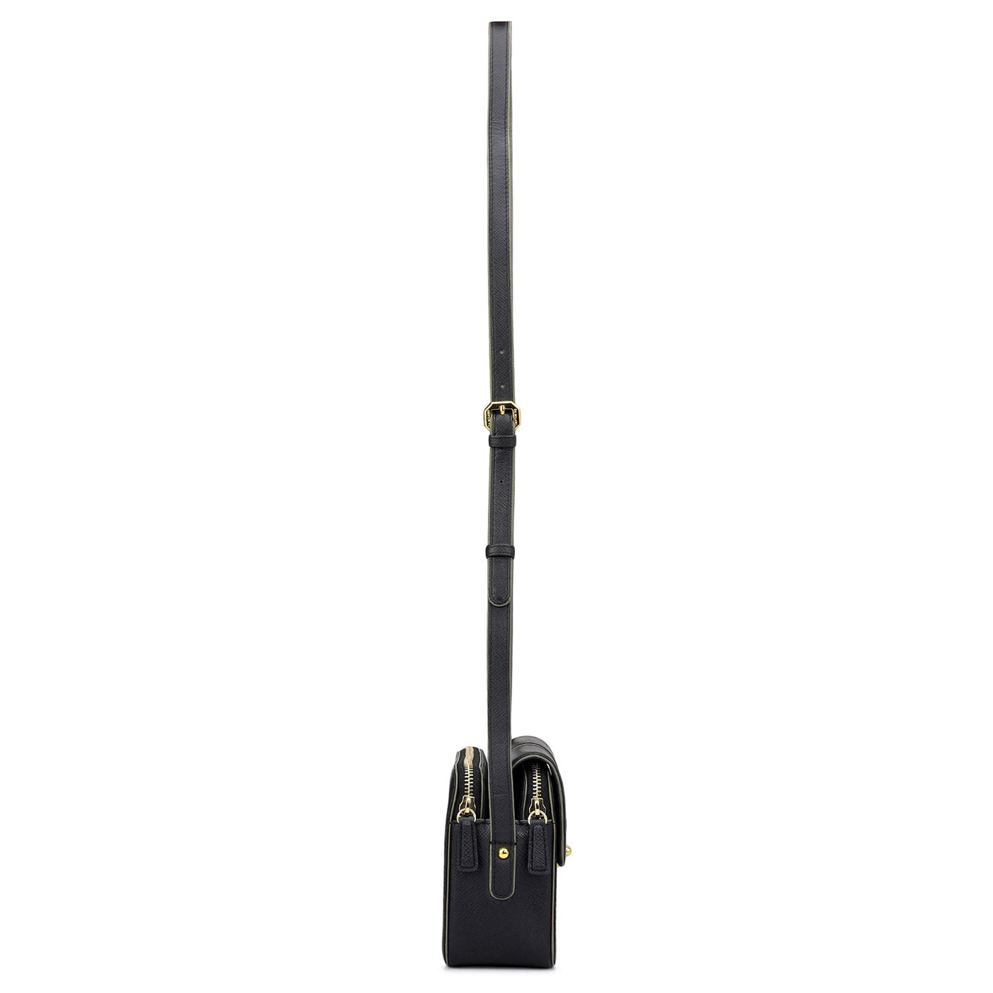 Small Franzy Leather Sling - Black