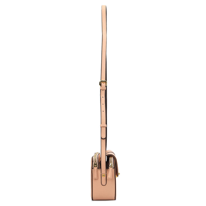 Small Franzy Leather Sling Bag - Peach
