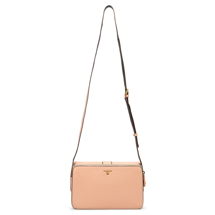 Small Franzy Leather Sling Bag - Peach