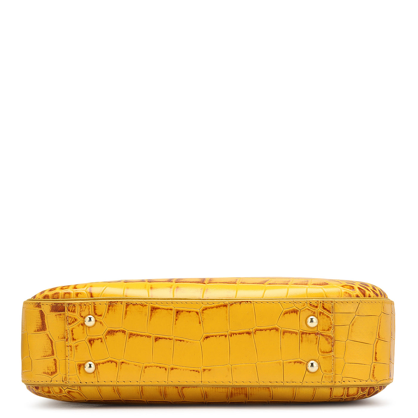 Small Croco Leather Sling - Honey