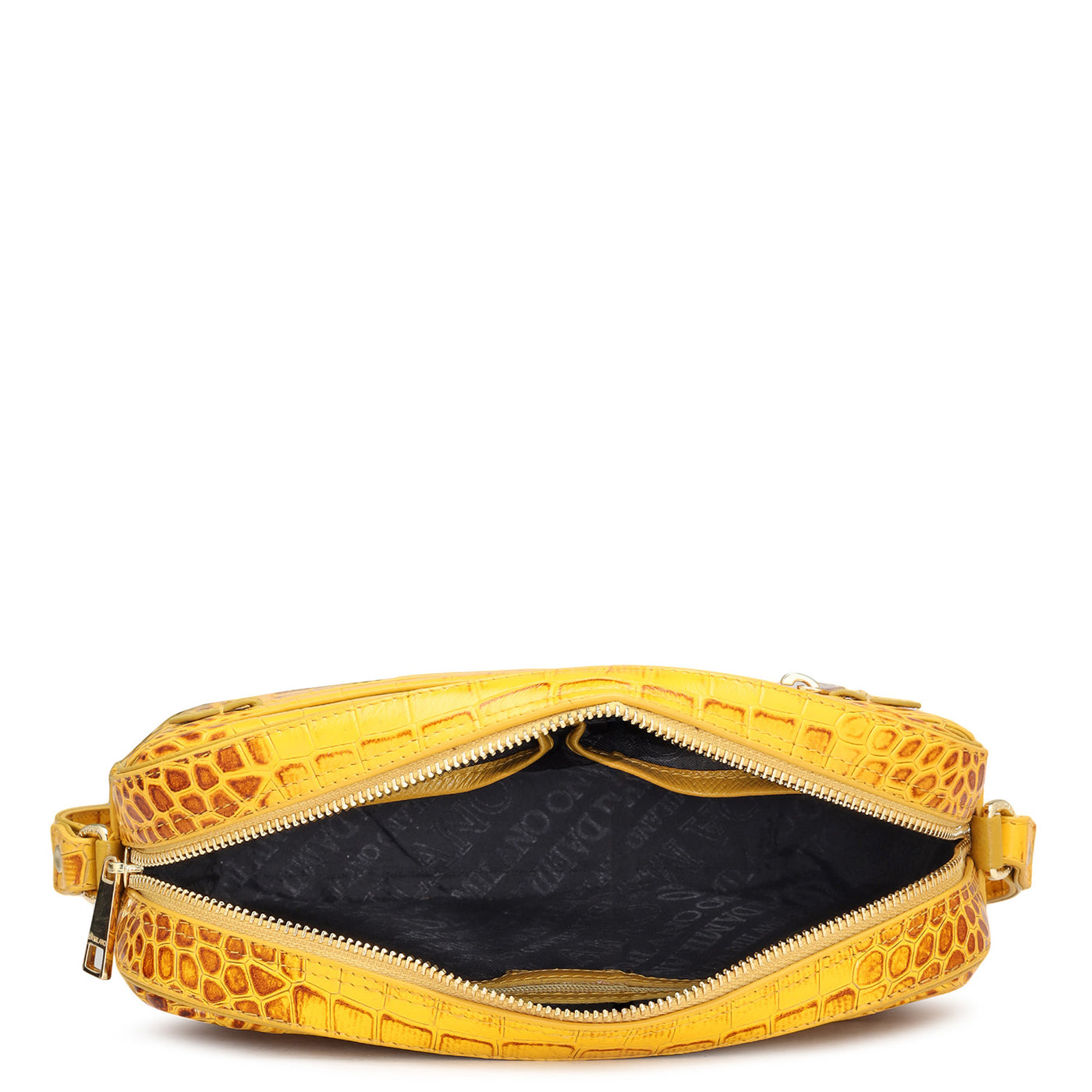 Small Croco Leather Sling - Honey