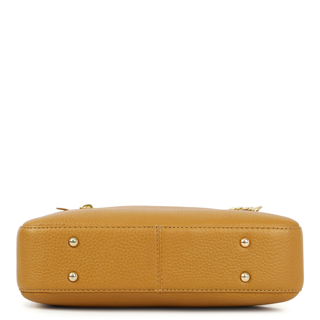 Pebble Leather Sling Bag - Biscoff