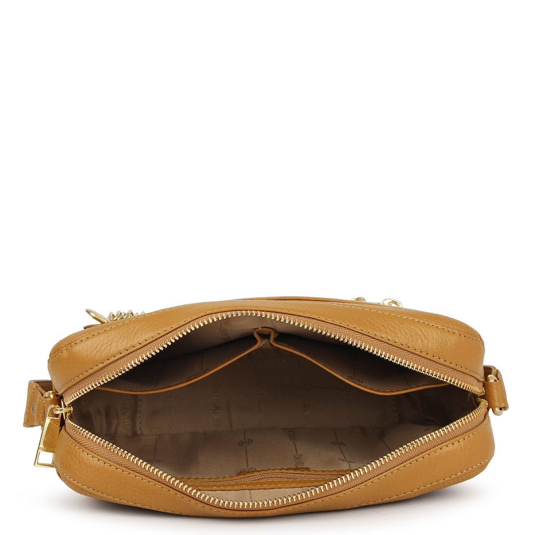 Pebble Leather Sling Bag - Biscoff