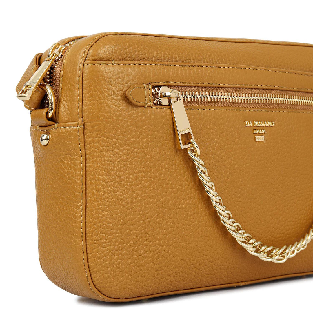 Pebble Leather Sling Bag - Biscoff
