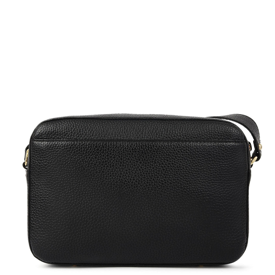 Pebble Leather Sling Bag - Black