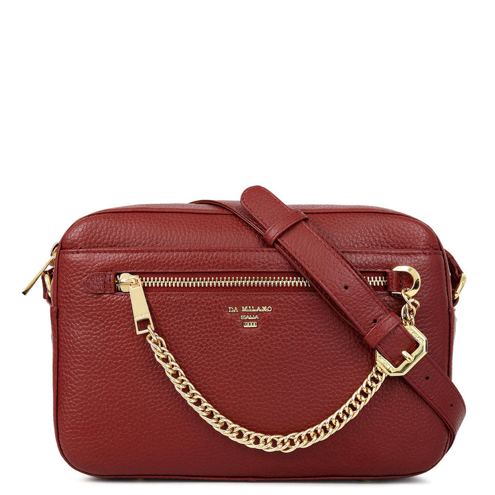 Pebble Leather Sling Bag - Mahogany