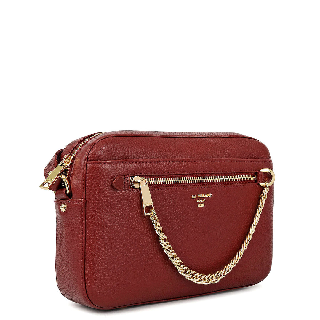 Pebble Leather Sling Bag - Mahogany