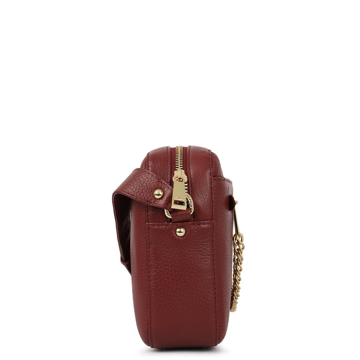 Pebble Leather Sling Bag - Mahogany