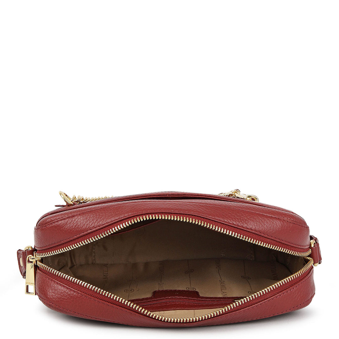 Pebble Leather Sling Bag - Mahogany
