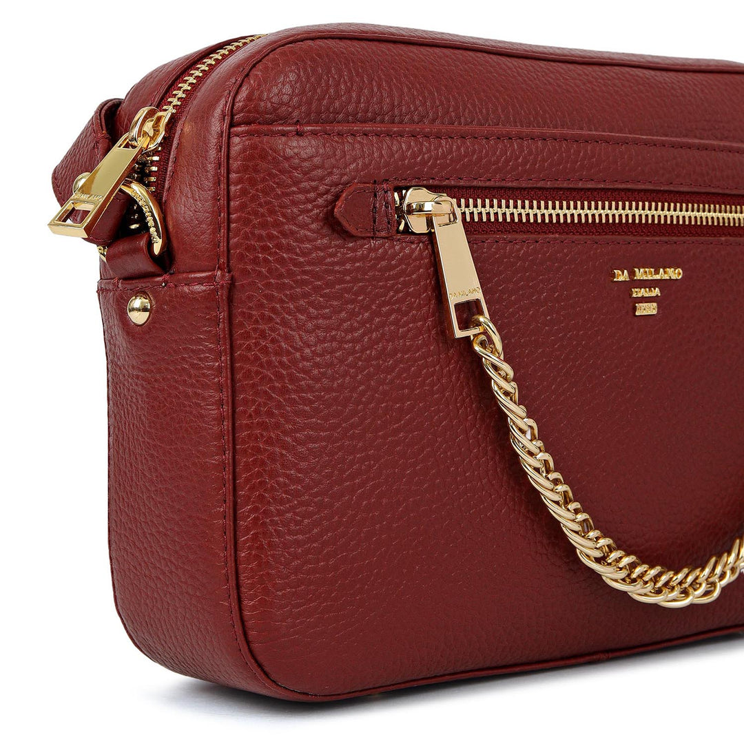 Pebble Leather Sling Bag - Mahogany