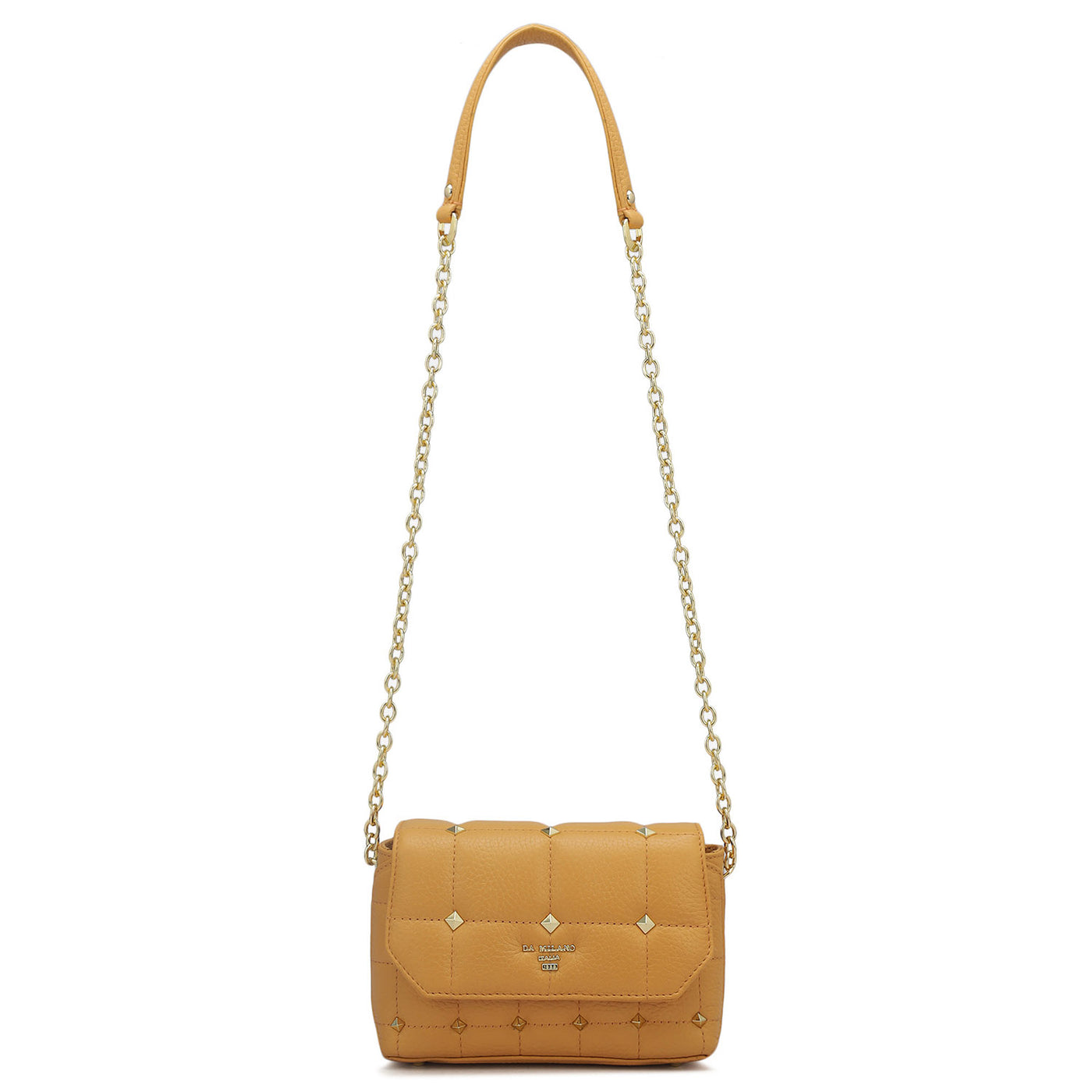 Small Quilting Leather Sling - Apricot