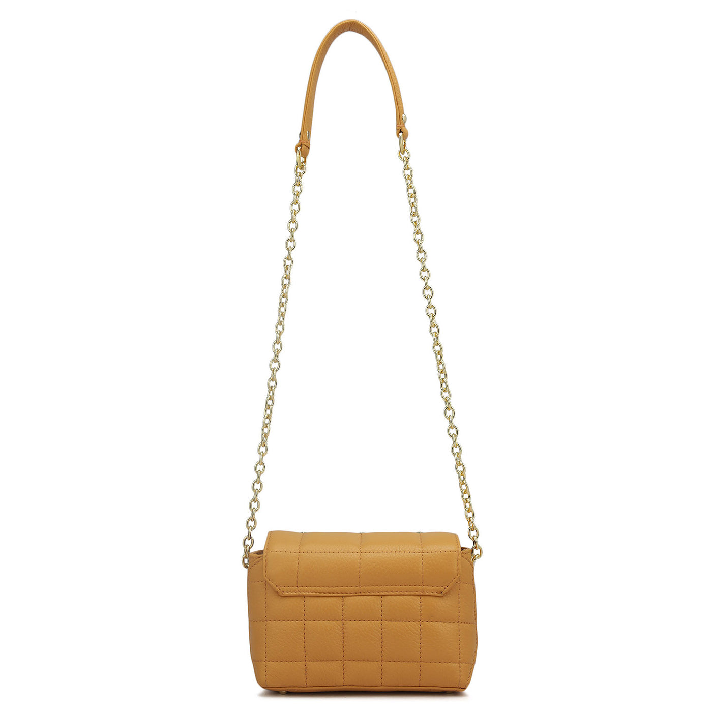 Small Quilting Leather Sling - Apricot