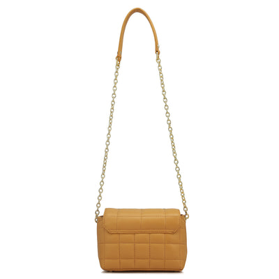 Small Quilting Leather Sling - Apricot