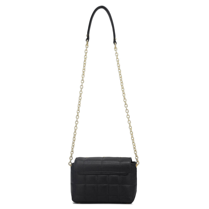 Small Quilting Leather Sling - Black