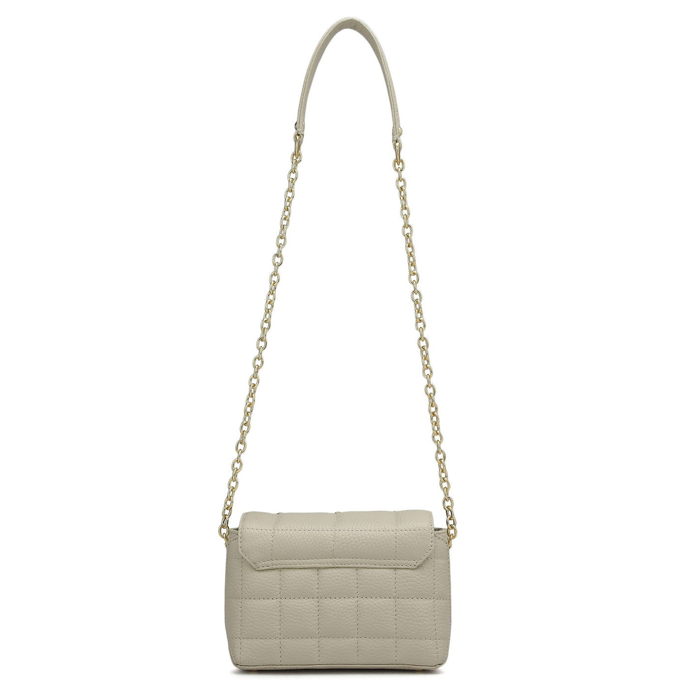 Small Quilting Leather Sling - Ivory