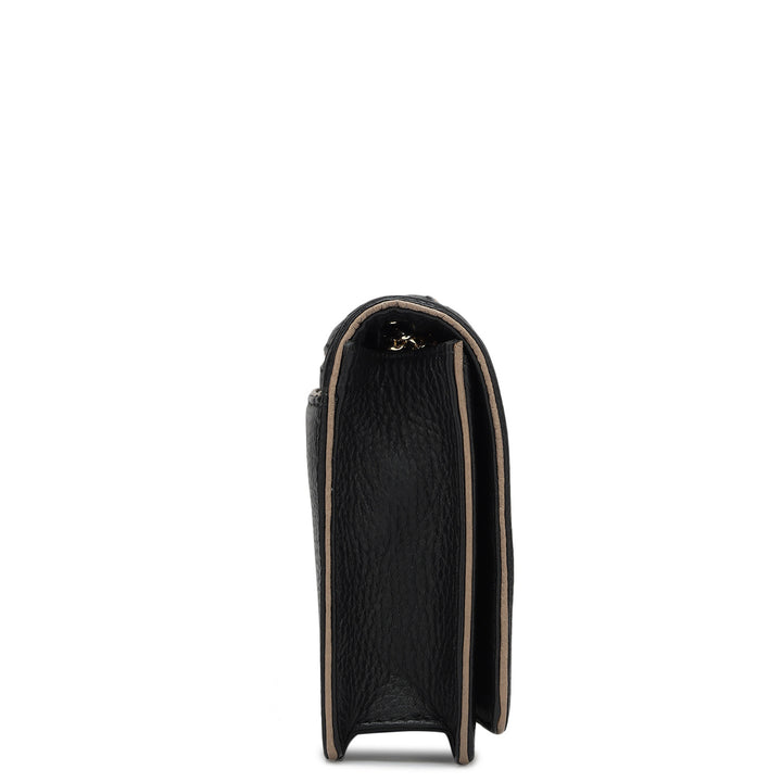 Small Wax Leather Sling - Black