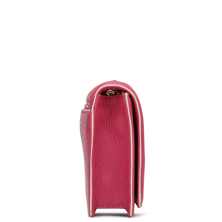 Small Wax Leather Sling - Magenta