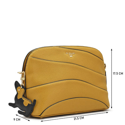 Small Franzy Leather Sling - Mustard