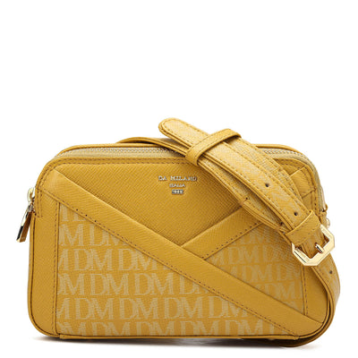 Small Monogram Franzy Leather Sling - Mustard