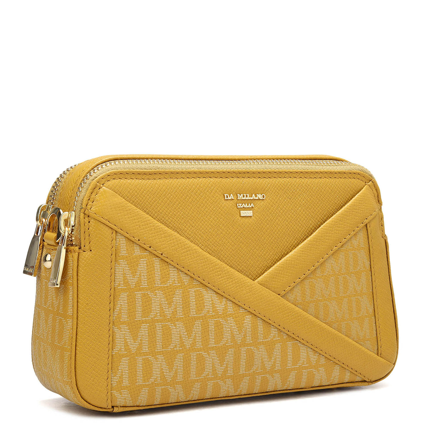 Small Monogram Franzy Leather Sling - Mustard