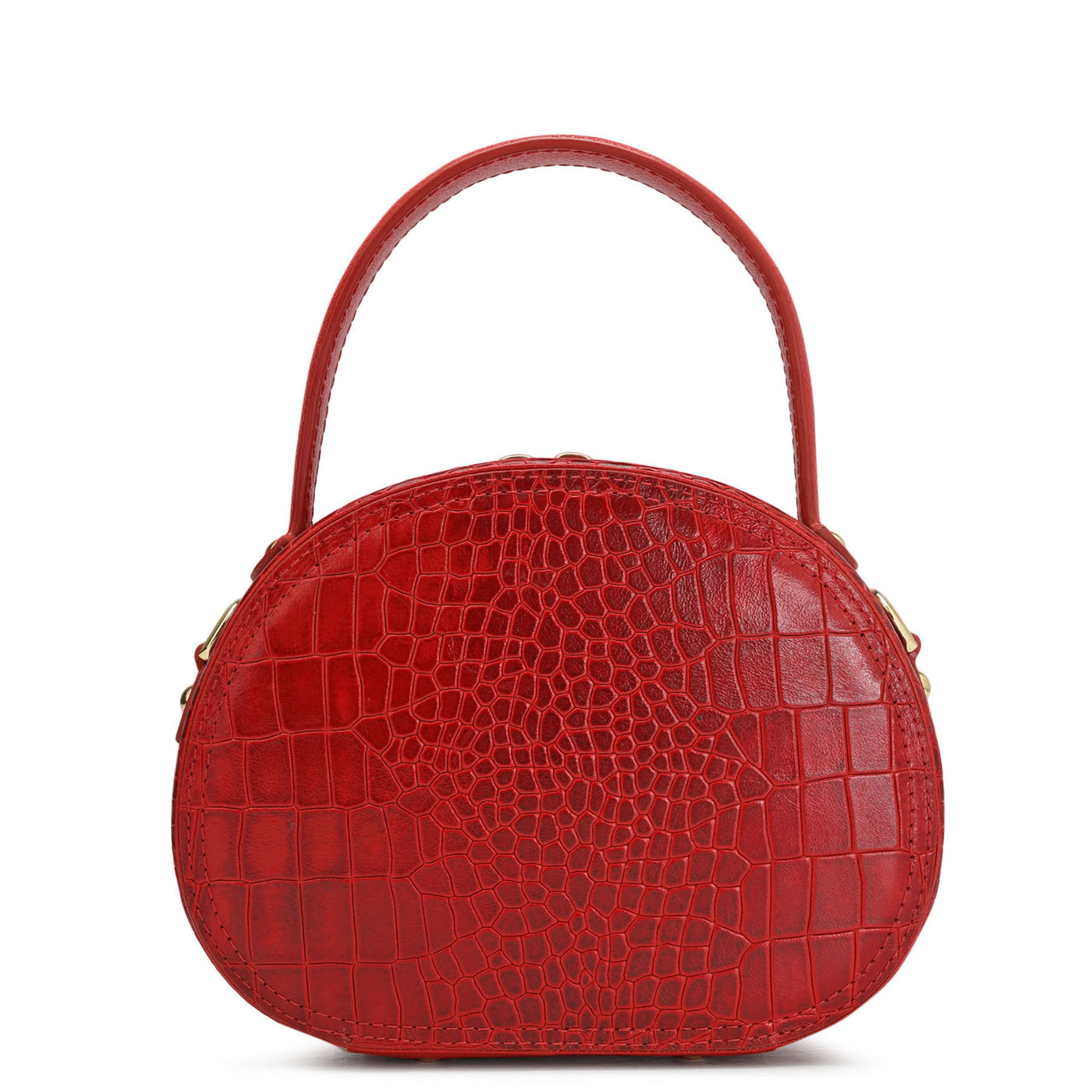 Small Croco Leather Sling - Red