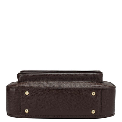 Small Monogram Leather Sling  - Brown