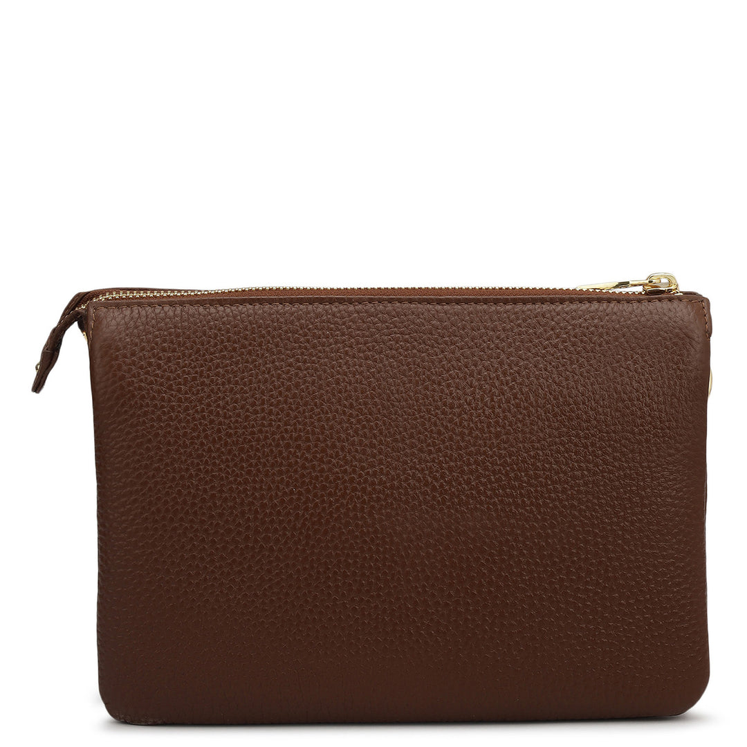 Small Wax Leather Sling - Espresso