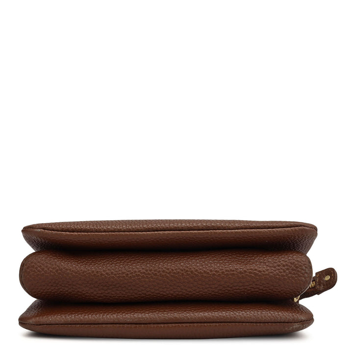 Small Wax Leather Sling - Espresso