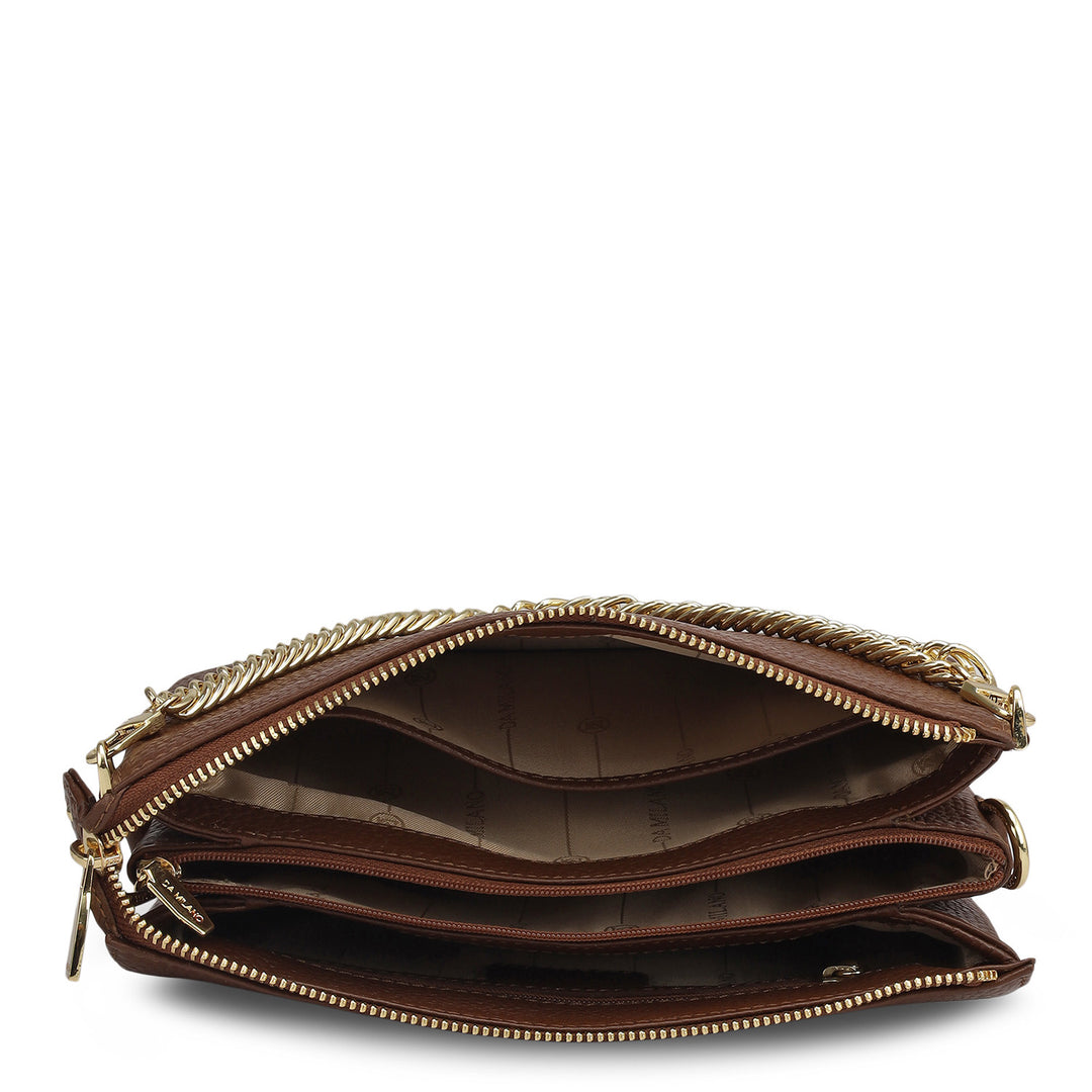 Small Wax Leather Sling - Espresso