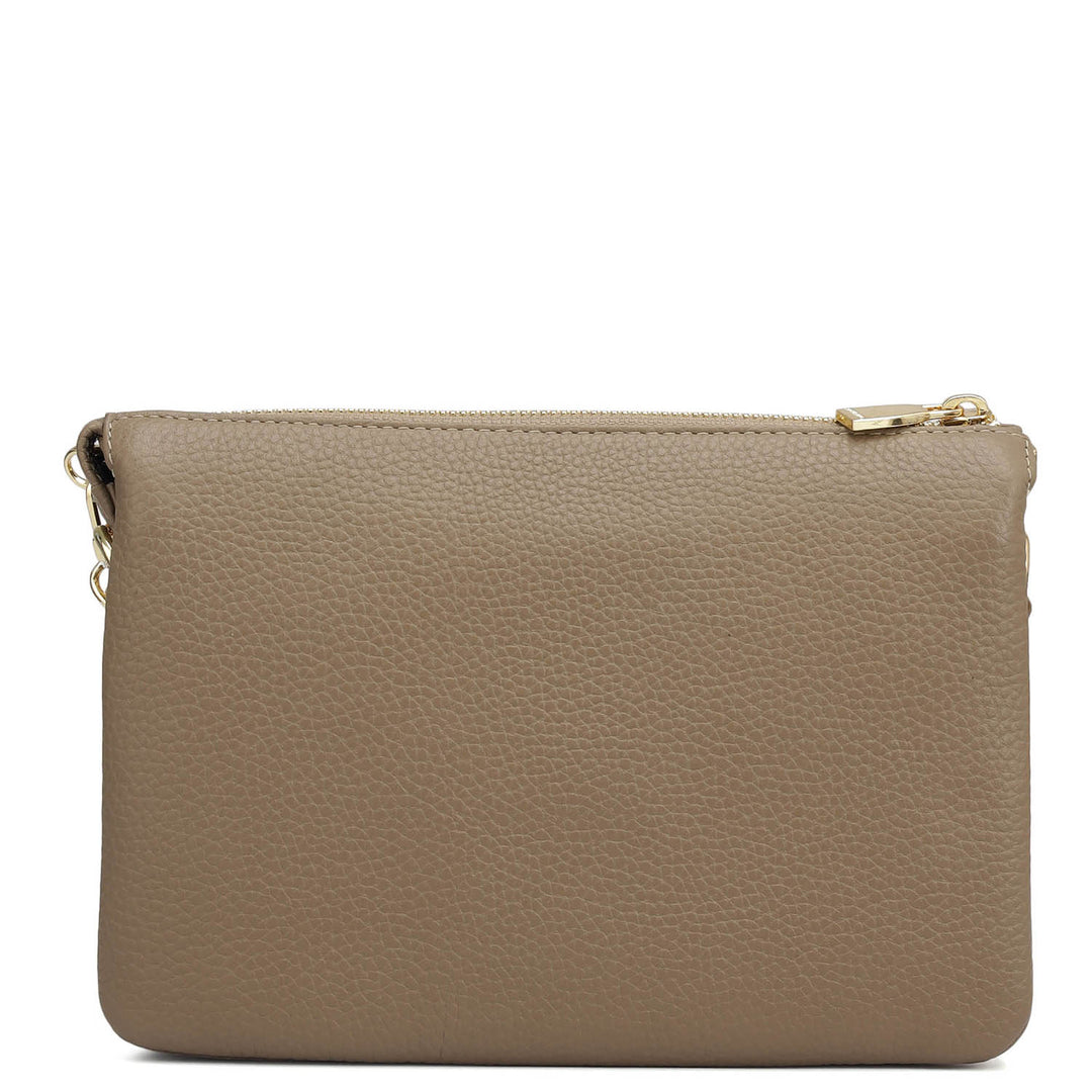 Small Wax Leather Sling - Greyish Taupe