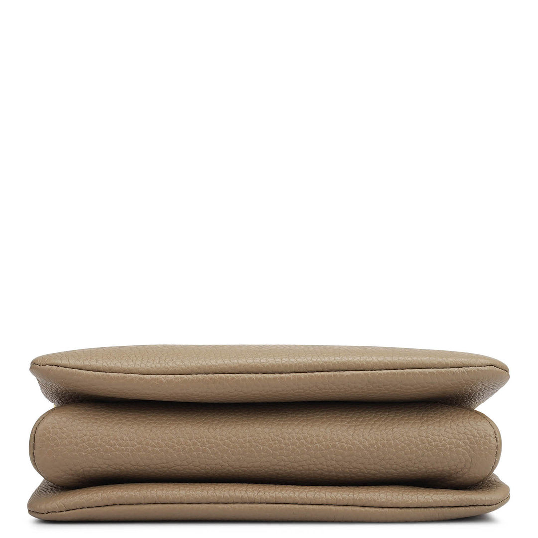 Small Wax Leather Sling - Greyish Taupe
