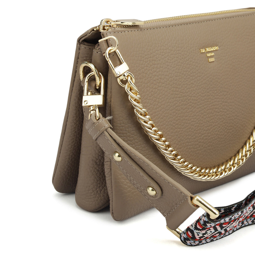 Small Wax Leather Sling - Greyish Taupe