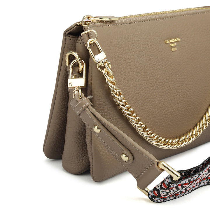 Small Wax Leather Sling - Greyish Taupe