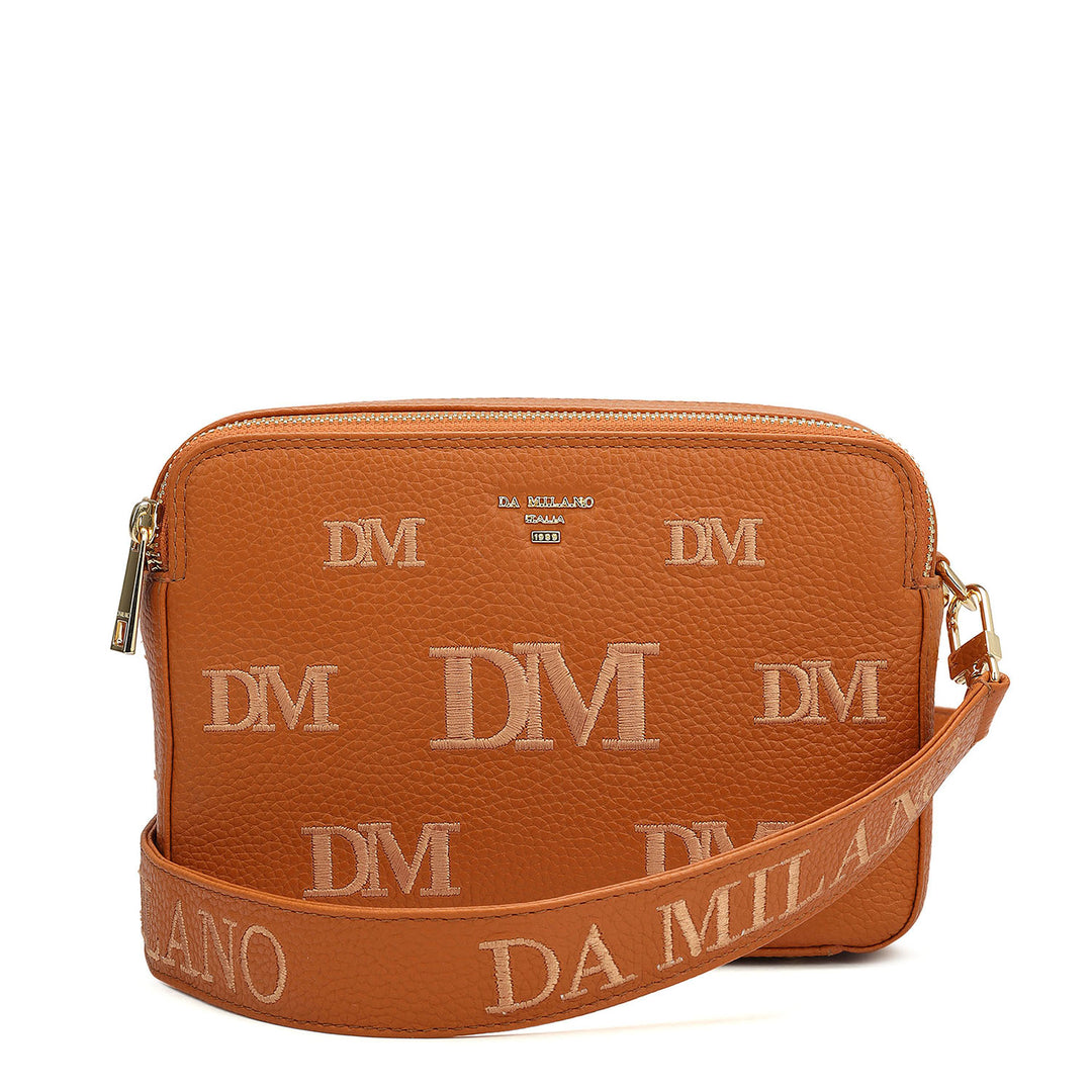 Small Wax Leather Sling - Orange