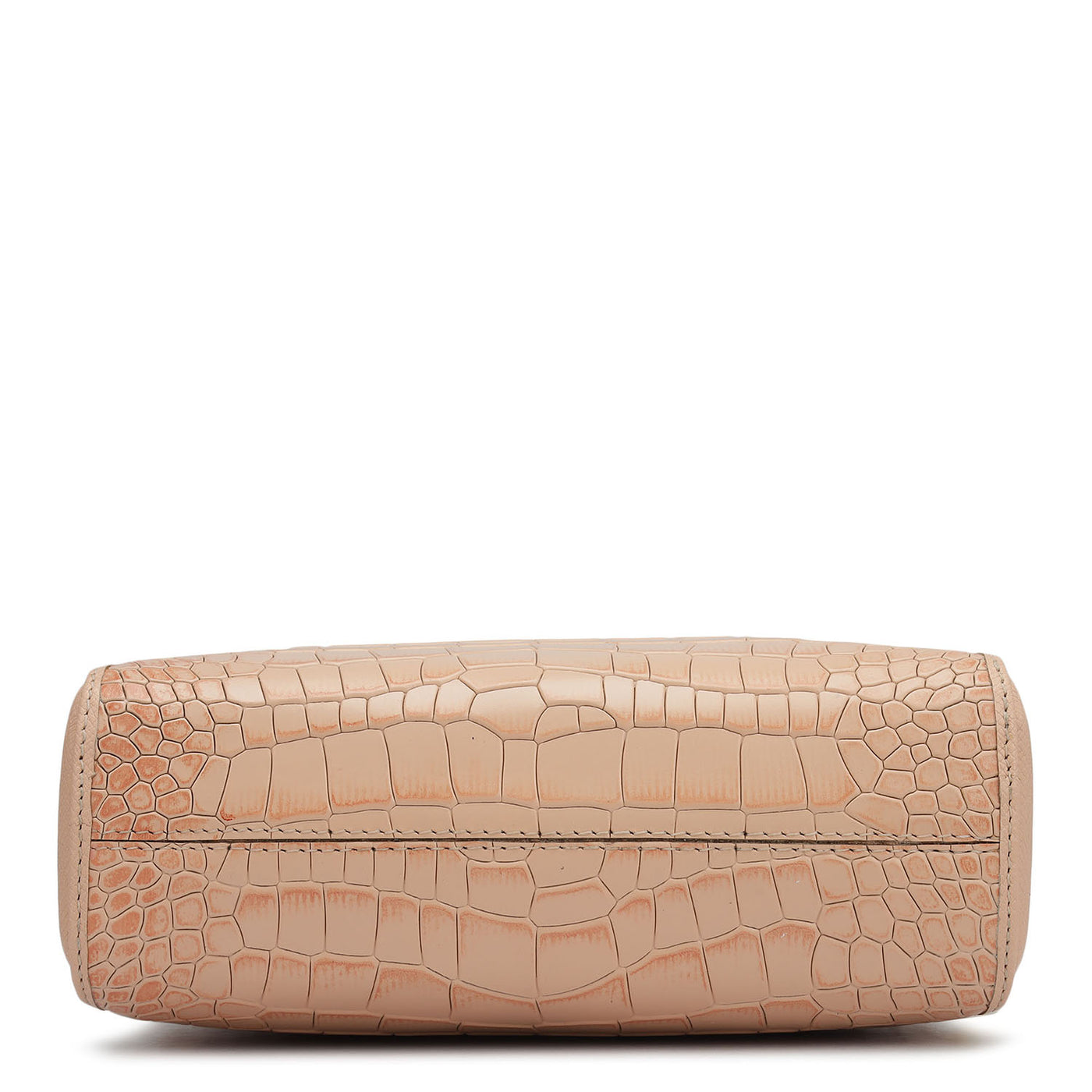Small Croco Franzy Leather Sling - Peach