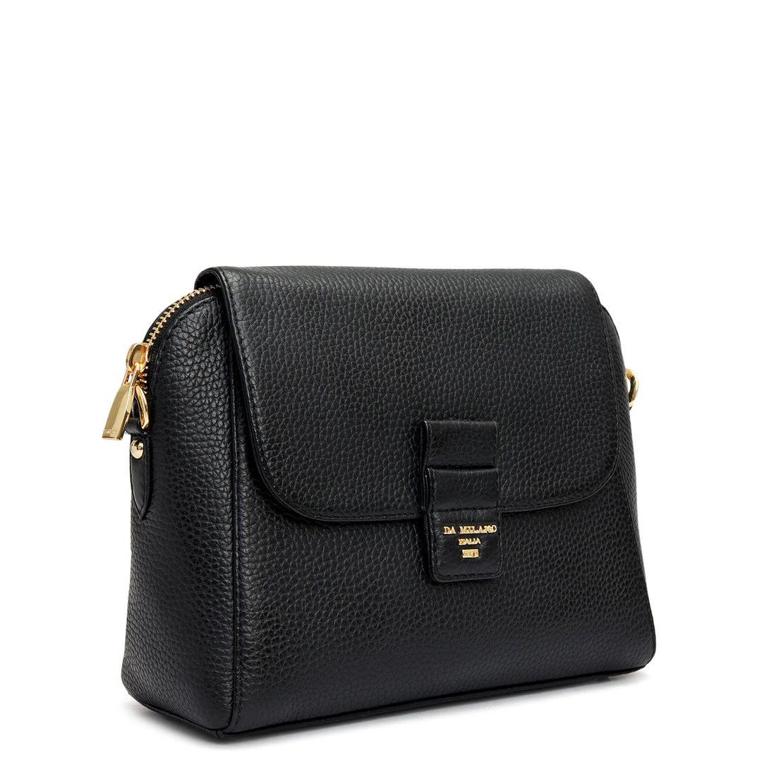 Small Wax Leather Sling - Black