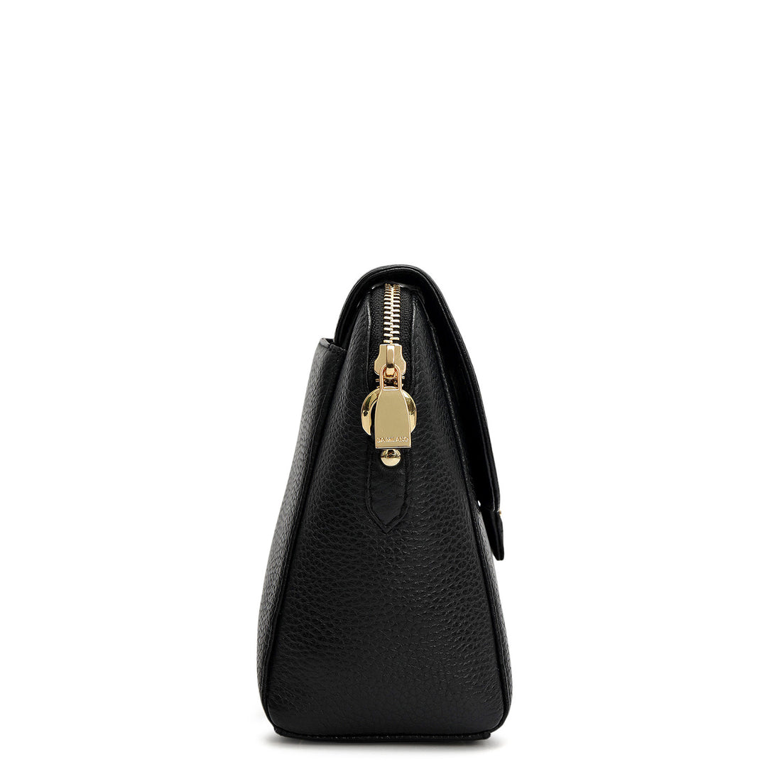 Small Wax Leather Sling - Black