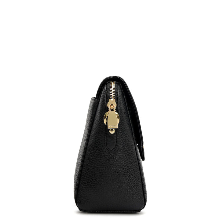 Small Wax Leather Sling - Black