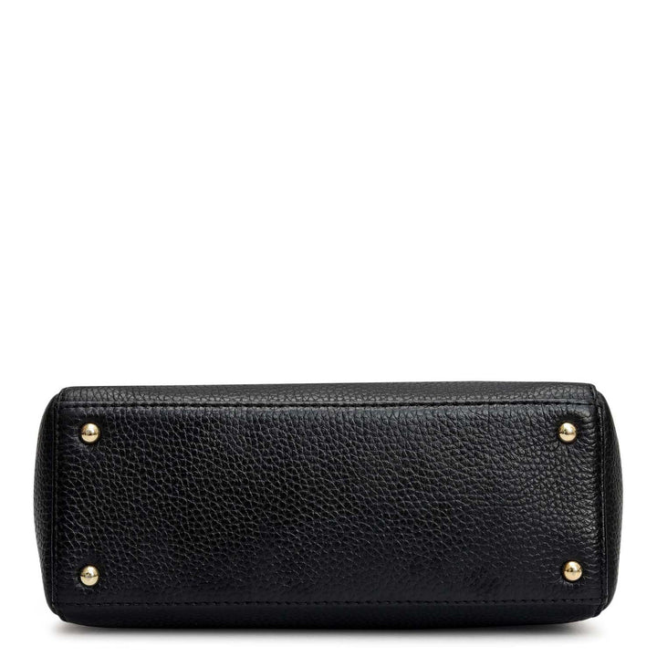 Small Wax Leather Sling - Black