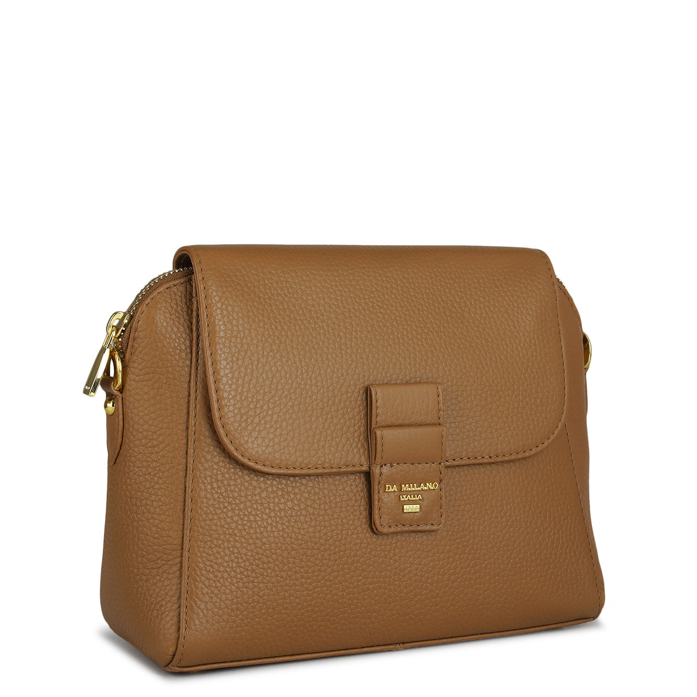 Small Wax Leather Sling - Caramel