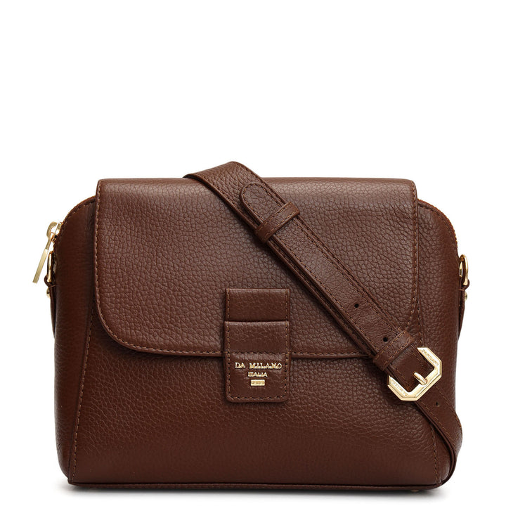 Small Wax Leather Sling - Espresso