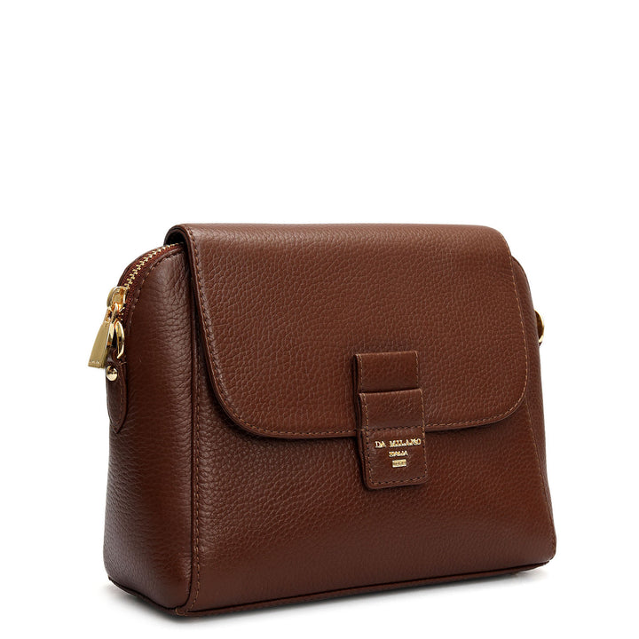 Small Wax Leather Sling - Espresso