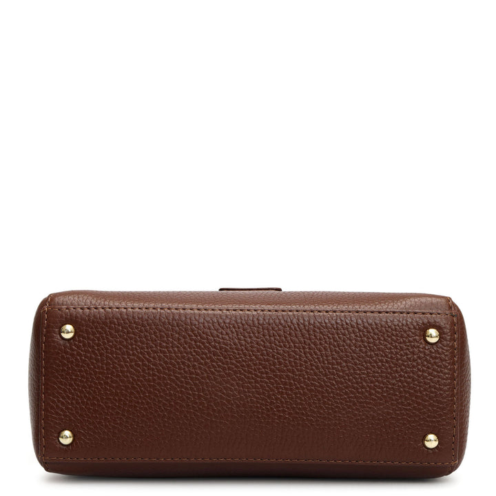 Small Wax Leather Sling - Espresso