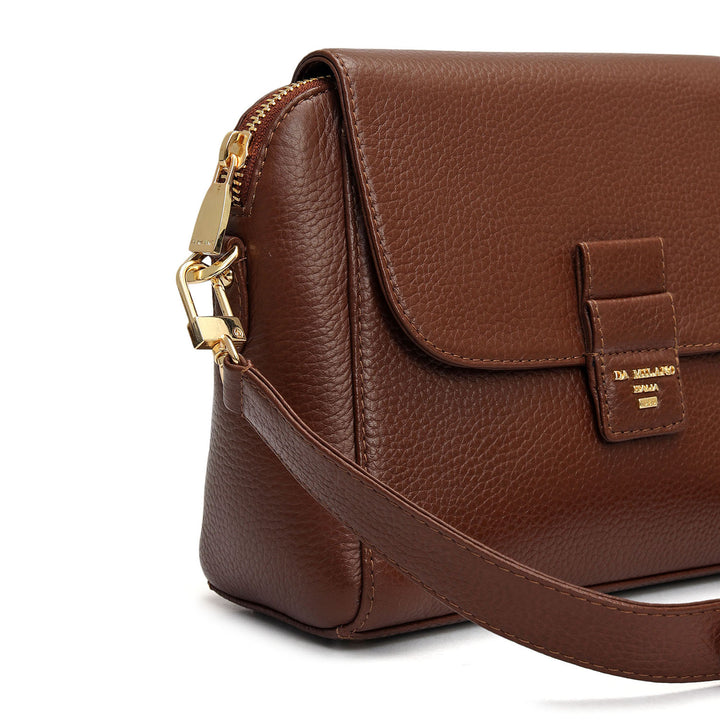 Small Wax Leather Sling - Espresso