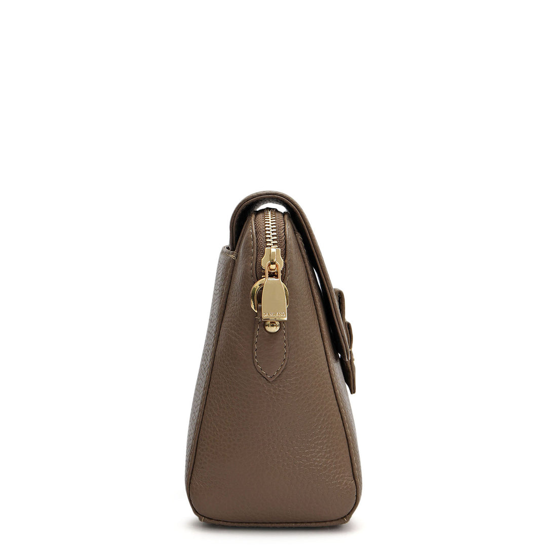 Small Wax Leather Sling - Smoke Grey