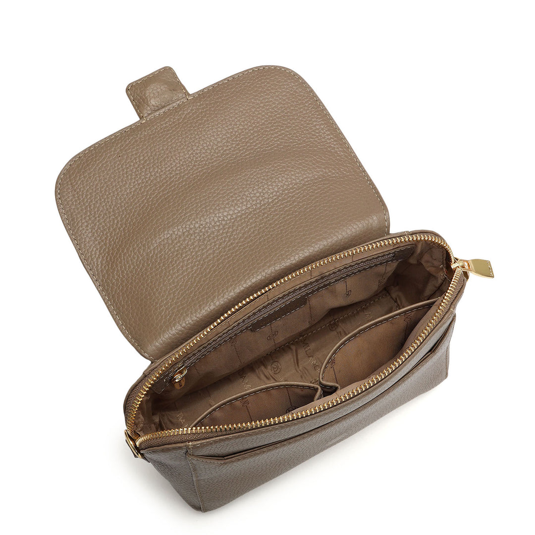 Small Wax Leather Sling - Smoke Grey